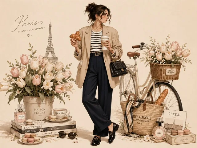 Parisian Fashion Lifestyle Illustration preview image 1