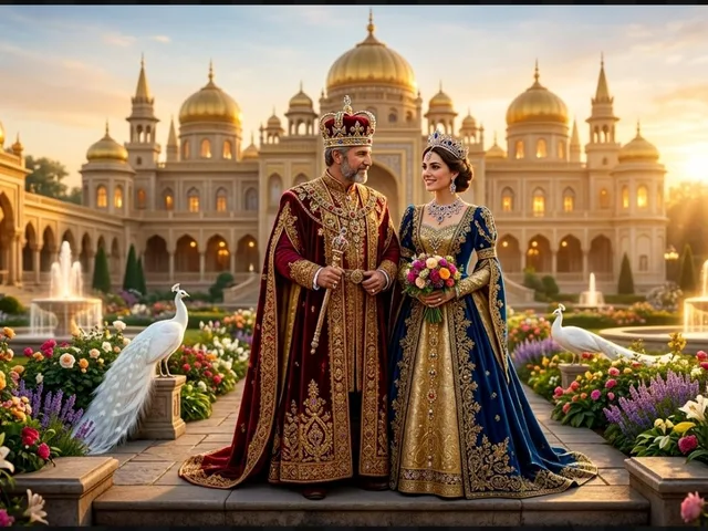 Colorful Royal Sunrise Palace Scene - 1 preview image 1