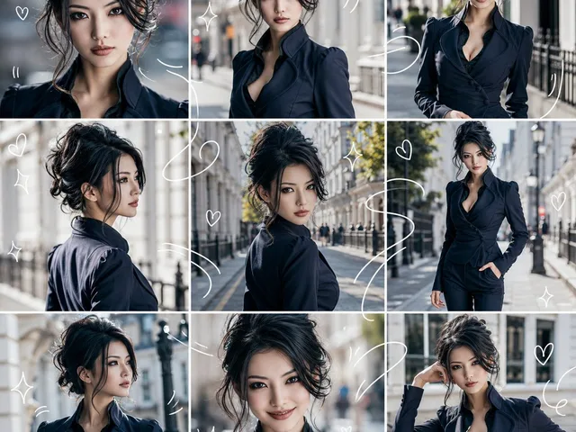 Character Consistency 9-Grid Collage preview image 1