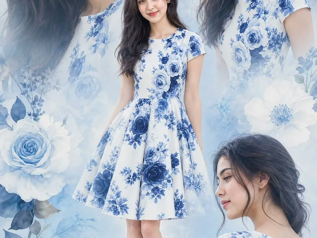 Floral Dress Fashion Collage - 1 preview image 1