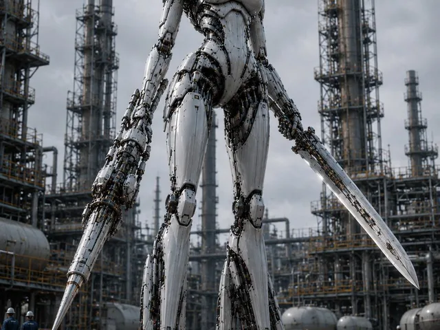 Giant Weaponized Robot in Refinery preview image 1