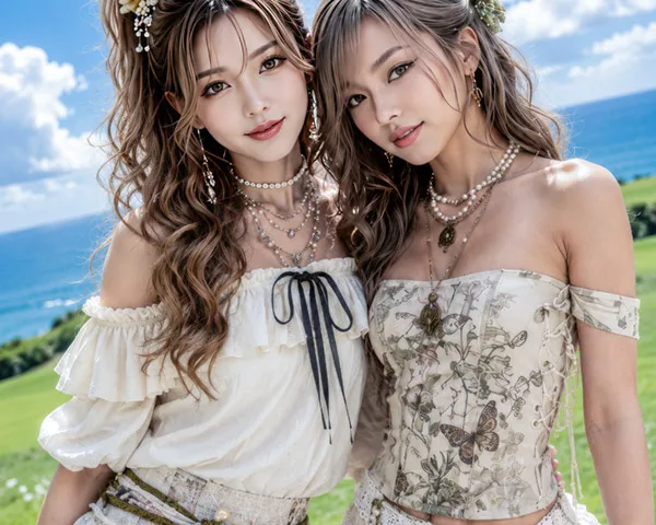 Seaside Boho AI Lady Duo preview image 1