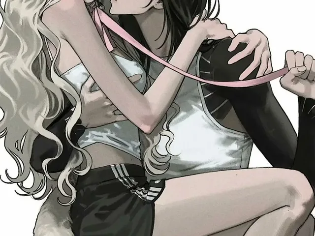 Romantic Catgirl Couple Illustration - 1 preview image 1