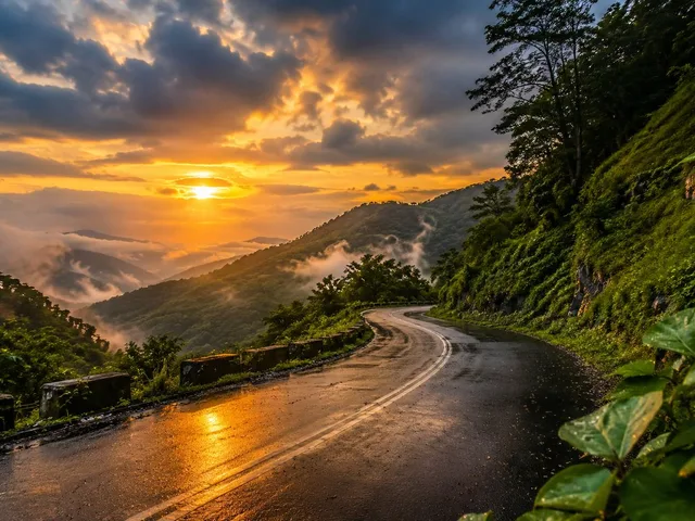 Breathtaking Mountain Road Sunset - 1 preview image 1