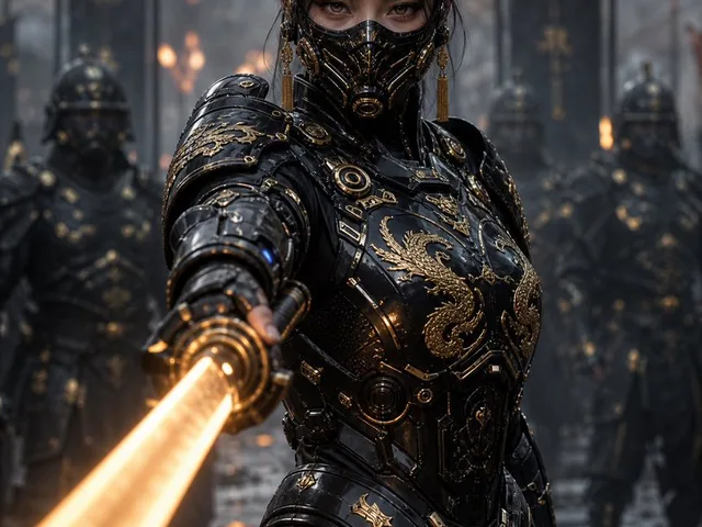Cyber Samurai Empress Portrait preview image 1