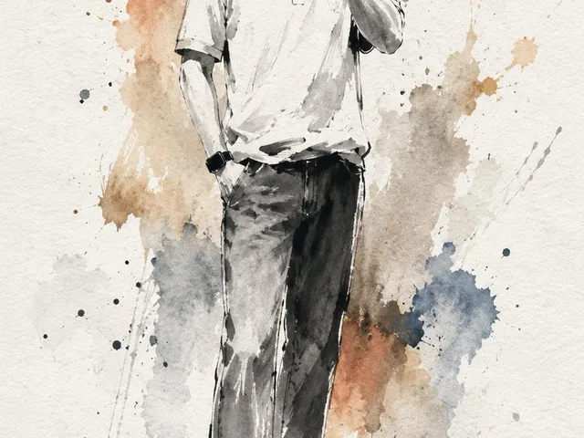 Artistic Ink Wash Portrait Sketch preview image 1