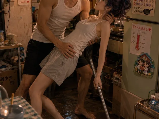 Romantic Mopping Slip in Rental Kitchen - 1 preview image 1